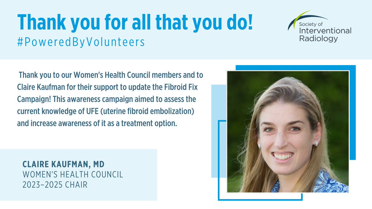 Our #FibroidFix campaign was #PoweredbySIR volunteers like Claire Kaufman! Her work with the Women's Health Council should be acknowledged this #VolunteerAppreciationWeek!