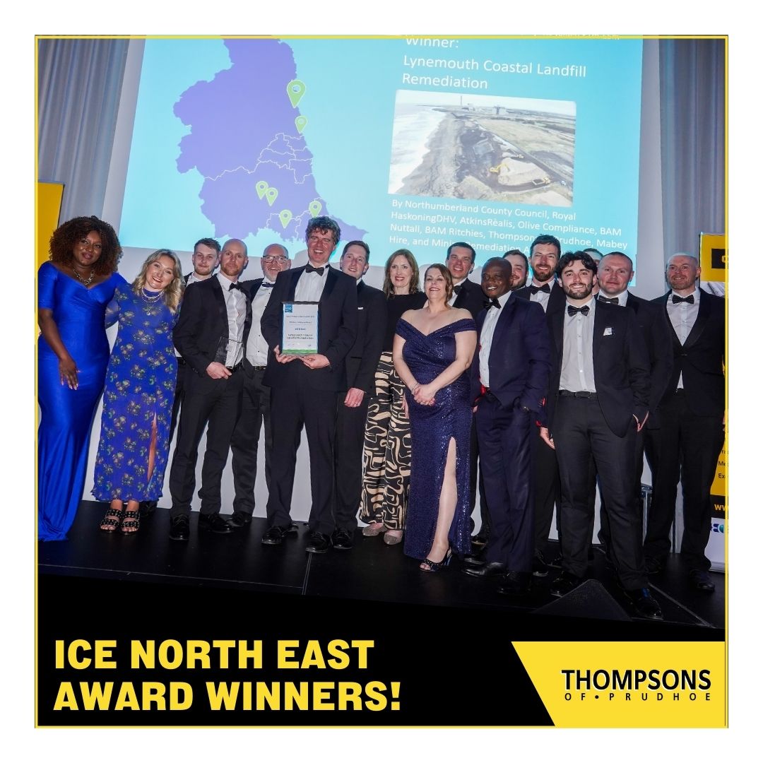 Thompsons of Prudhoe (@thompsonsofp) on Twitter photo The Lynemouth Coastal Landfill Remediation Project has been awarded the 2025 ICE Medium Project Award!
Great to work with BAM UK & Ireland, taking on the earthworks and remediation of a challenging site on the Northumberland coast 💫 The Lynemouth Coastal Landfill Remediation Project has been awarded the 2025 ICE Medium Project Award!
Great to work with BAM UK & Ireland, taking on the earthworks and remediation of a challenging site on the Northumberland coast 💫