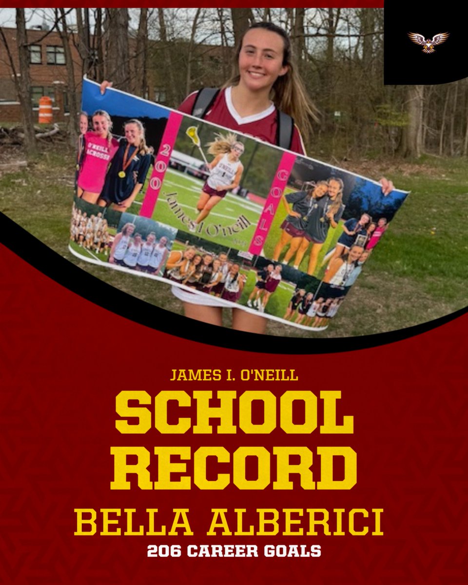 The accolades keep piling up for Senior Lacrosse player Bella Alberici as she became the JIO School record holder for goals in JIO Girls Lax History. Great job Bella!