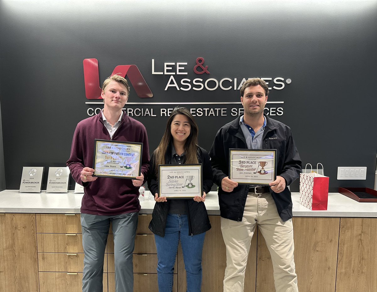 LeeAssociateHOU's tweet image. 🏌️‍♂️ We brought The Masters to the office with a 3-shot putting challenge!

Congrats to our winners: 🥇 Andrew McGuire 🥈 Charlene Nguyen 🥉 Sam Giammalva III

A little friendly competition + a lot of team spirit = one unforgettable day! 💥 #TeamCulture #Masters2025  #CRE