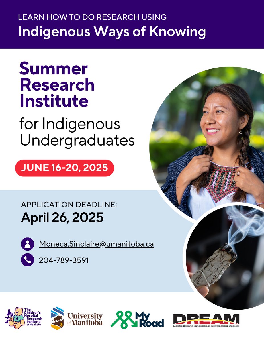 DREAM_Theme (@dream_diabetes) on Twitter photo Deadline to register for the Summer Research Institute is fast approaching (April 26, 2025)! If you're an #Indigenous student interested in #research, check out this training opportunity offered by <a href="/umanitoba/">University of Manitoba</a>➡️dreamdiabetesresearch.com/indigenous-sum… <a href="/CHRIManitoba/">CHRIM</a> <a href="/umindigenous/">UM Indigenous</a> Deadline to register for the Summer Research Institute is fast approaching (April 26, 2025)! If you're an #Indigenous student interested in #research, check out this training opportunity offered by <a href="/umanitoba/">University of Manitoba</a>➡️dreamdiabetesresearch.com/indigenous-sum… <a href="/CHRIManitoba/">CHRIM</a> <a href="/umindigenous/">UM Indigenous</a>
