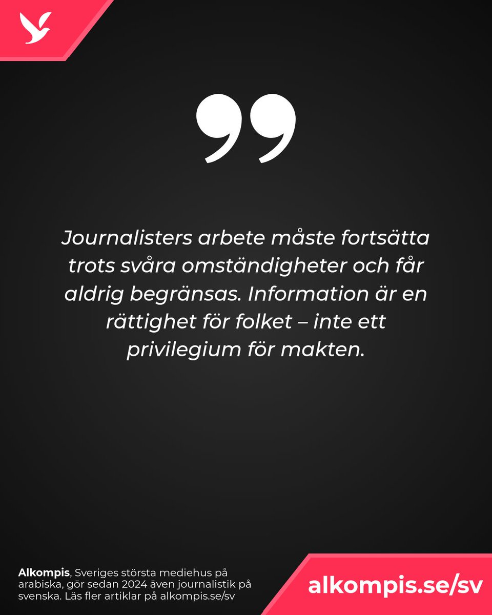 "Pressfrihet är demokratins sanna prövning. Att tysta oppositionella röster är ett sätt att monopolisera sanningen. Och det, i sin tur, är definitionen av diktatur." Läs hela ledartexten - nu översatt till svenska!