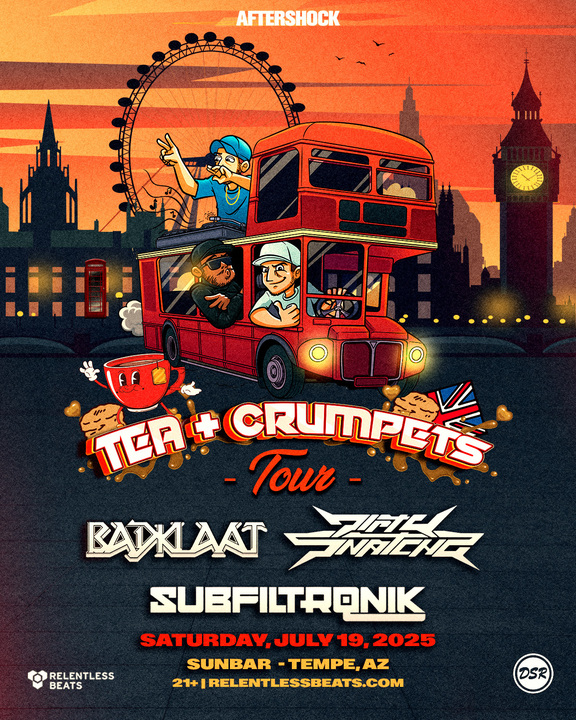 Relentless Beats (@relentlessbeats) on Twitter photo #JustAnnounced: Teaโs hot and the bass is hotter. โ๐ฅ @badklaat, <a href="/dirtysnatchauk/">DirtySnatcha</a> & @subzmusik bring the Tea & Crumpets Tour to Sunbar on July 19. ๐ฌ๐ง๐
๐๏ธ Tickets on sale now: tixr.com/e/141421
#TeaAndCrumpetsTour #RelentlessBeats #JustAnnounced: Teaโs hot and the bass is hotter. โ๐ฅ @badklaat, <a href="/dirtysnatchauk/">DirtySnatcha</a> & @subzmusik bring the Tea & Crumpets Tour to Sunbar on July 19. ๐ฌ๐ง๐
๐๏ธ Tickets on sale now: tixr.com/e/141421
#TeaAndCrumpetsTour #RelentlessBeats