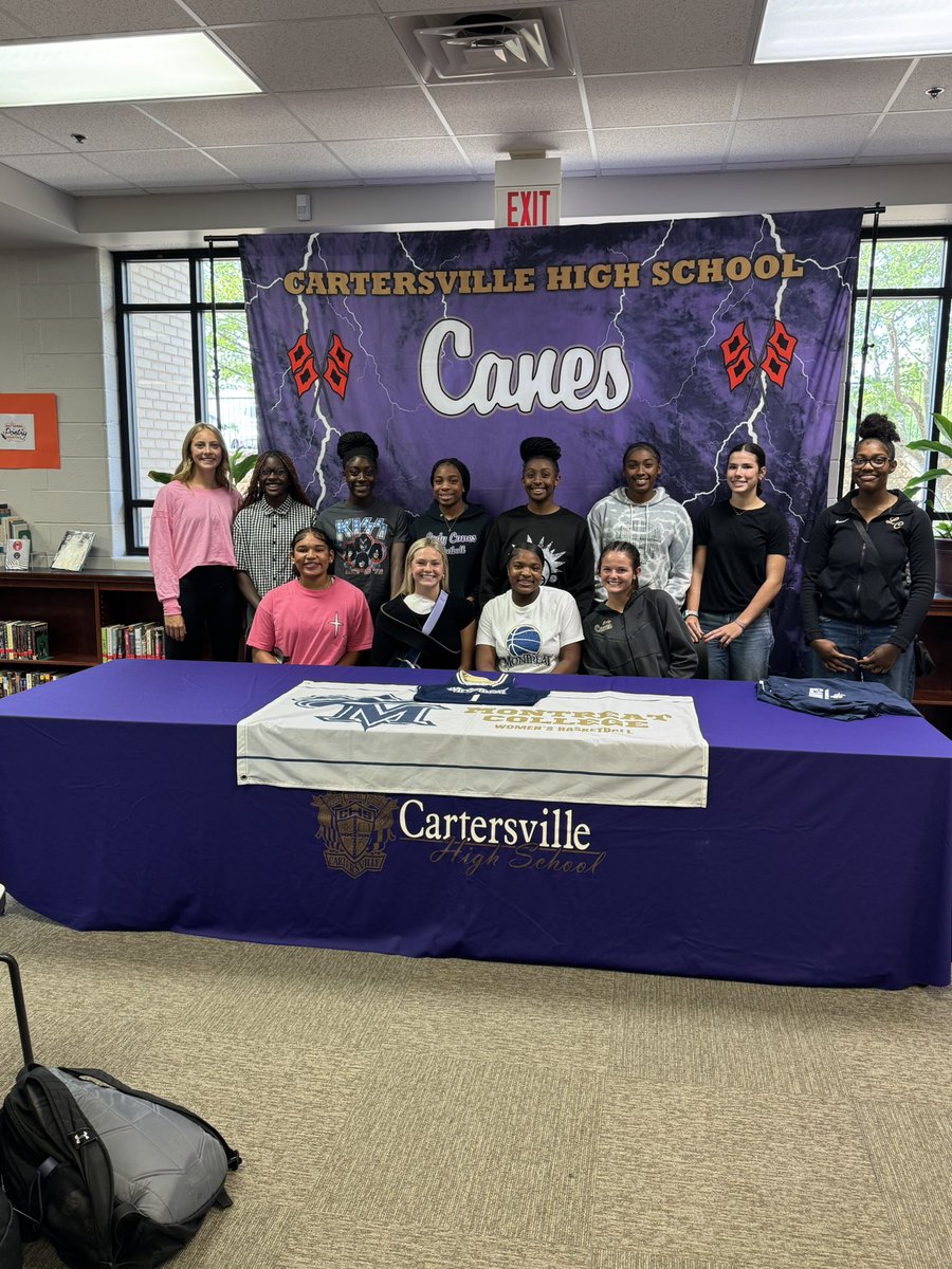 100% signed and committed! Congratulations to Senai Camper for officially signing to continue her athletic and academic career! We love you Senai! 💜🏀💛