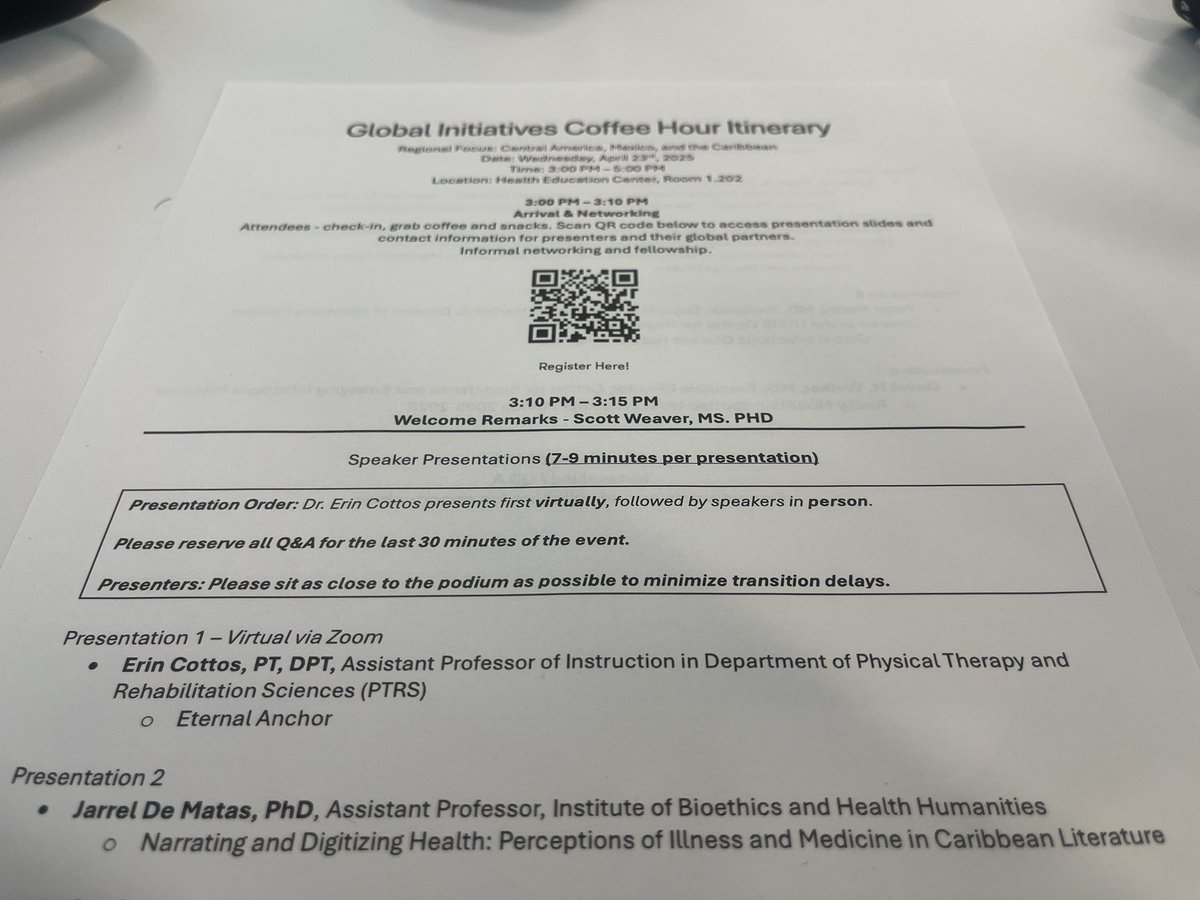 Presenting at the Global Health Initiative. I ask how Caribbean literature helps shape understandings of health and medicine.