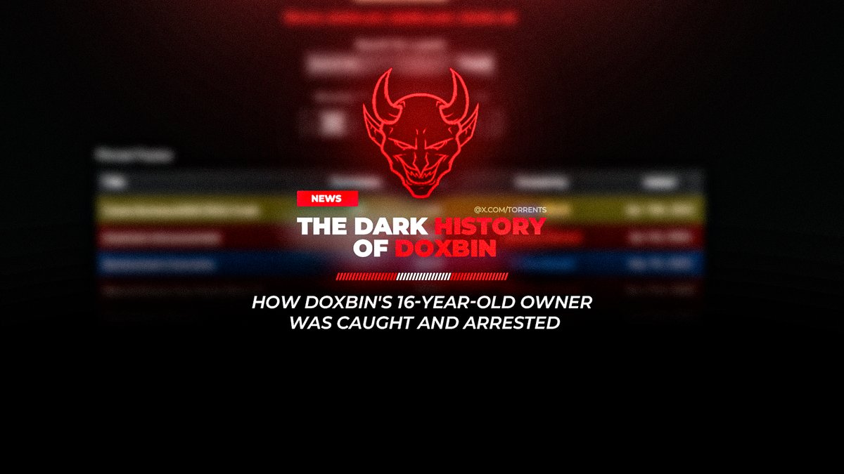torrents's tweet photo. The Dark History of Doxbin

🧵How Doxbin's 16-Year-Old Owner was Caught and Arrested: https://t.co/pr9TXm8rgL