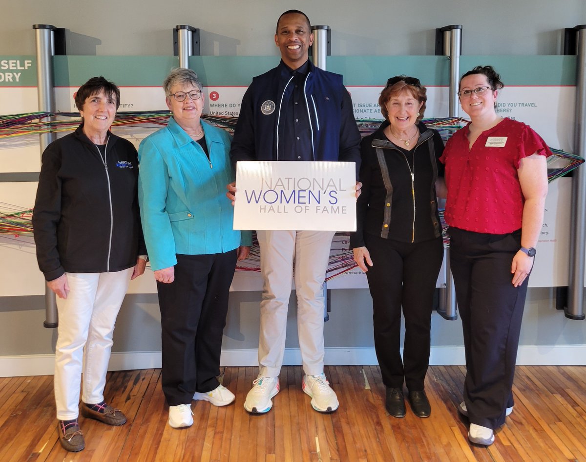 We were honored to welcome a special guest to the Hall this week —New York Secretary of State Walter T. Mosley!

Thank you for visiting our historic home, supported by New York State's Downtown Revitalization Initiative (DRI) in Seneca Falls. 

More: womenofthehall.org/about/our-buil…