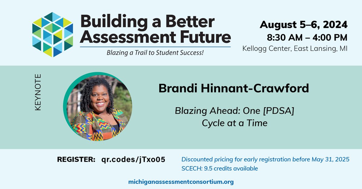 BBAF Keynote Presenter: Dr. Brandi Hinnant-Crawford mailchi.mp/michiganassess…