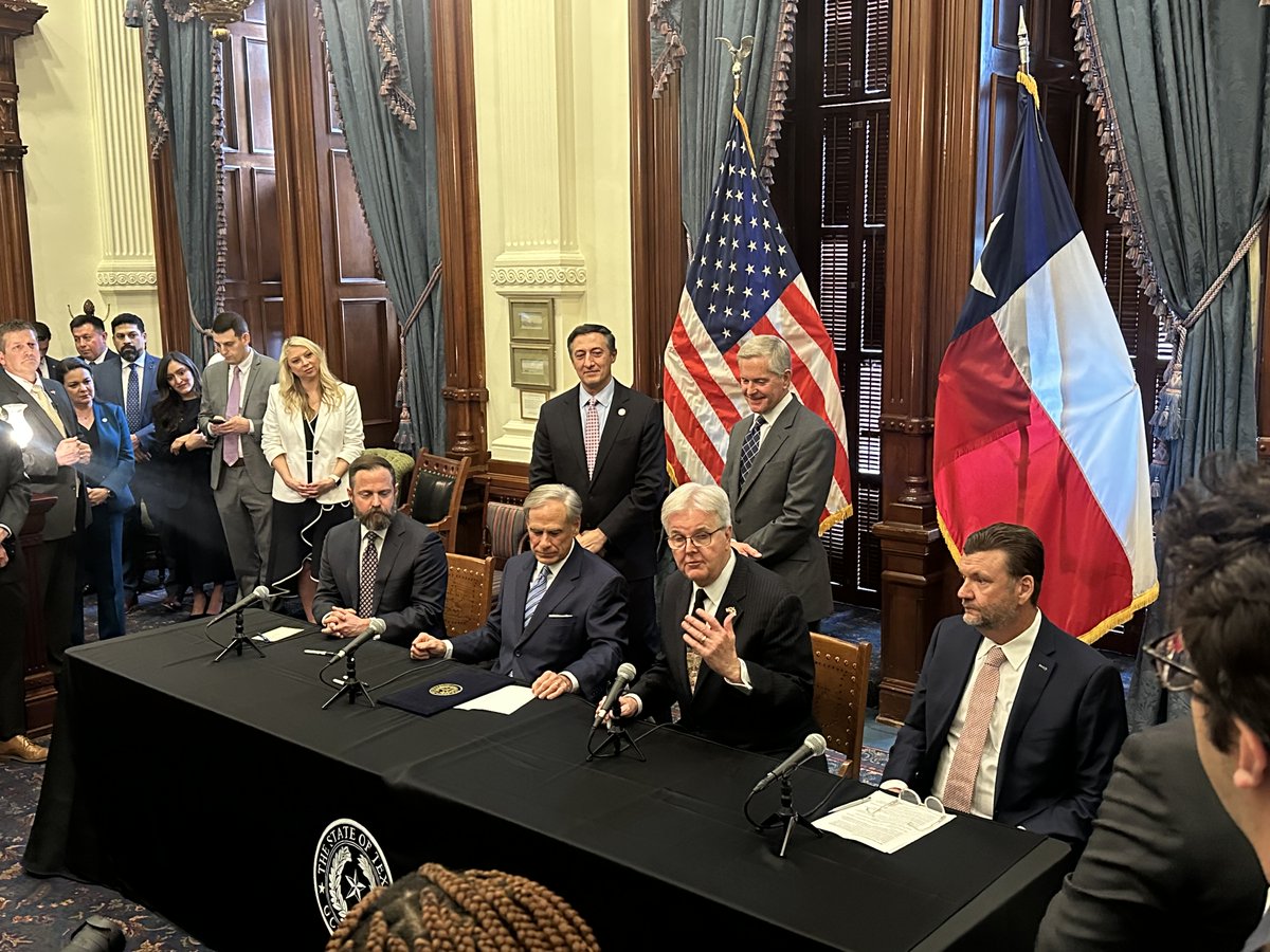Office of the Lieutenant Governor Dan Patrick (@ltgovtx) on Twitter photo I joined Gov. <a href="/GregAbbott_TX/">Greg Abbott</a> and Speaker <a href="/Burrows4TX/">Dustin Burrows</a> for the signing of Senate Bill 14, DOGE, Texas Style – Improving Government Efficiency, by Sen. <a href="/PhilKingTX/">Phil King</a>. DOGE, Texas Style, will ensure the Texas Miracle continues long into the 21st century. Texans understand that by I joined Gov. <a href="/GregAbbott_TX/">Greg Abbott</a> and Speaker <a href="/Burrows4TX/">Dustin Burrows</a> for the signing of Senate Bill 14, DOGE, Texas Style – Improving Government Efficiency, by Sen. <a href="/PhilKingTX/">Phil King</a>. DOGE, Texas Style, will ensure the Texas Miracle continues long into the 21st century. Texans understand that by
