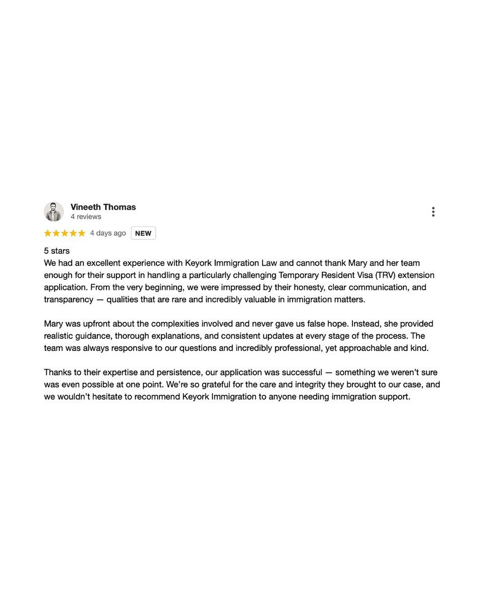 immigrate2CND's tweet photo. Thank you Vineeth. A TRV extension can be challenging but we got your back 💪 https://t.co/mv7Rjh9Vim