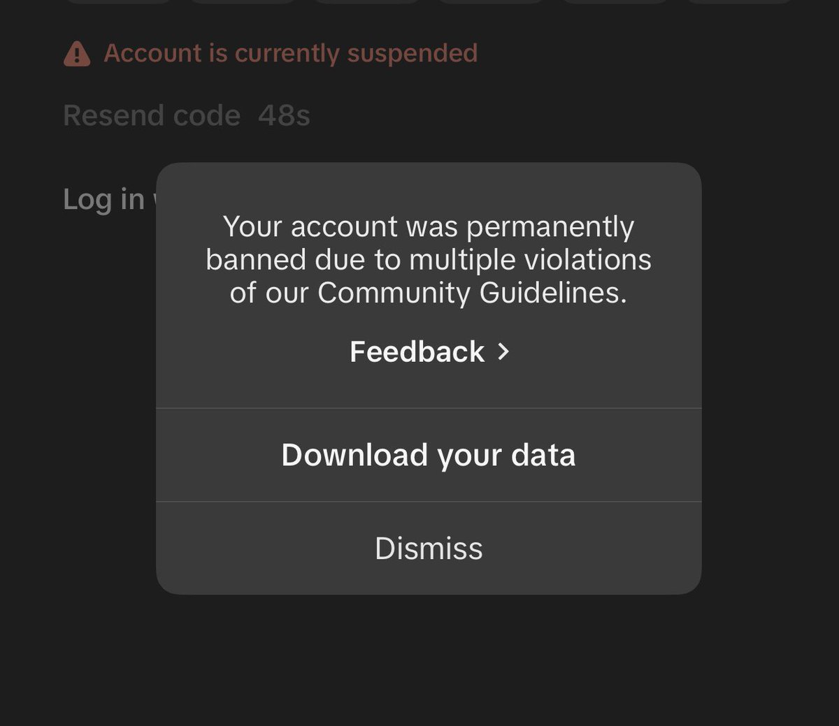 A week before the election, my TikTok account gets permanently banned. 

I average nearly 50,000,000 views a month. 
This is not a coincidence. 

Vote Conservative.