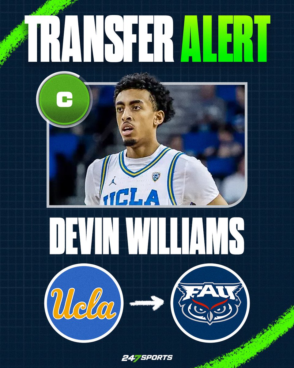 Luke Chaney (@lukechaney247) on Twitter photo π¨: UCLA transfer forward Devin Williams (<a href="/dmanzan14/">(dev)in williams</a>) has committed to FAU, he announced on Wednesday afternoon.
Former top-100 prospect in the 2023 class who has three years of eligibility remaining.
More on <a href="/Owls247/">Owls247.com</a> β¬οΈ
247sports.com/college/floridβ¦ π¨: UCLA transfer forward Devin Williams (<a href="/dmanzan14/">(dev)in williams</a>) has committed to FAU, he announced on Wednesday afternoon.
Former top-100 prospect in the 2023 class who has three years of eligibility remaining.
More on <a href="/Owls247/">Owls247.com</a> β¬οΈ
247sports.com/college/floridβ¦
