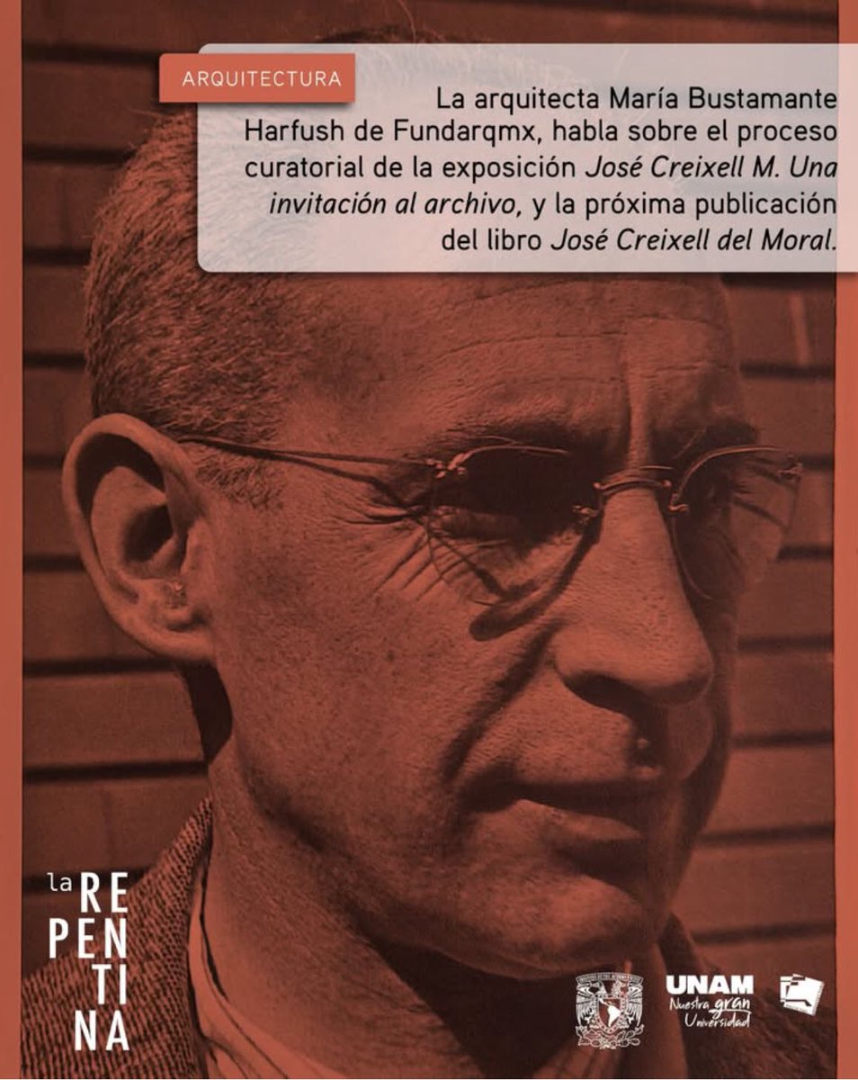 ✨Consulta la plataforma de La Repentina y descubre la sección de notas✨
"Exposición José Creixell M. Una invitación al archivo" 

🔗Más información: larepentina.arquitectura.unam.mx/notes/exposici…