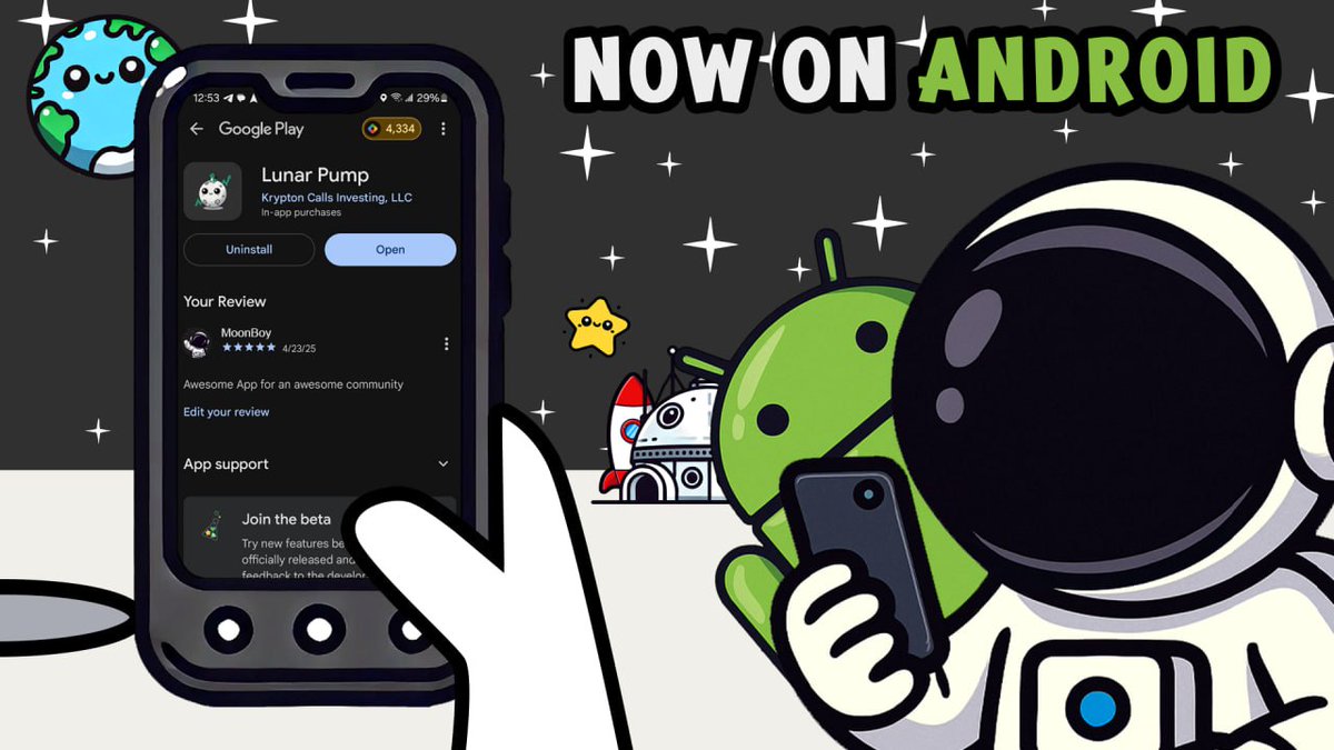 Lunar Pump Social App now on Android!

▶️We are excited to announce that our Lunar Pump social app is now available in the Google Play store.

👥Share your projects, network with developers, connect with other communities and fellow crypto enthusiasts 

For all things