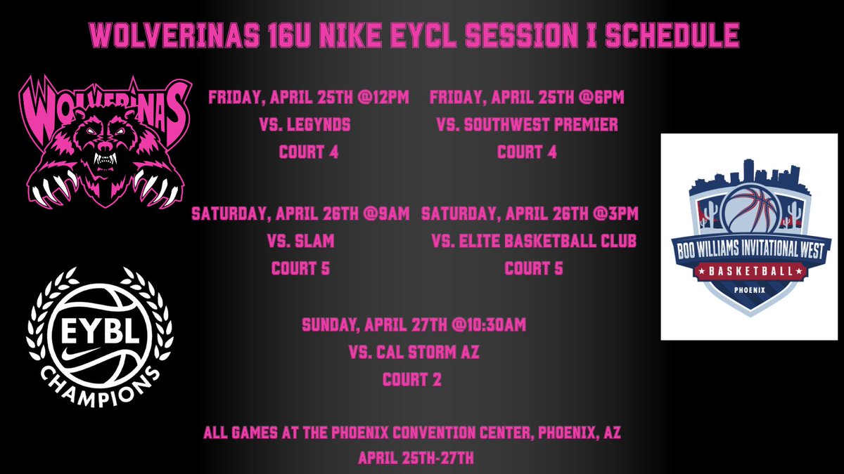 Wolverinas Basketball 2027 (@wolverinas2027) on Twitter photo Catch the Wolverinas 16U team at Session I of the Nike EYBL Champions League in Phoenix, AZ this weekend!
<a href="/quinn_sigal0/">quinn sigal</a> <a href="/K_Meehan13/">Katie Meehan</a> <a href="/alyssa_borzych/">Alyssa Borzych</a> <a href="/IrisJordan_/">Iris Jordan 2027</a> <a href="/LilyRichmond08/">Lily Richmond</a> <a href="/avagarcia33/">Ava Garcia</a> <a href="/BellieB09/">Bellie Koldoff</a> <a href="/KaitlinWahlund/">Kaitlin wahlund</a> <a href="/AddisonLeonard_/">Addison Leonard</a> <a href="/pgh_lisa/">PrepGirlsHoopsLisa</a> Catch the Wolverinas 16U team at Session I of the Nike EYBL Champions League in Phoenix, AZ this weekend!
<a href="/quinn_sigal0/">quinn sigal</a> <a href="/K_Meehan13/">Katie Meehan</a> <a href="/alyssa_borzych/">Alyssa Borzych</a> <a href="/IrisJordan_/">Iris Jordan 2027</a> <a href="/LilyRichmond08/">Lily Richmond</a> <a href="/avagarcia33/">Ava Garcia</a> <a href="/BellieB09/">Bellie Koldoff</a> <a href="/KaitlinWahlund/">Kaitlin wahlund</a> <a href="/AddisonLeonard_/">Addison Leonard</a> <a href="/pgh_lisa/">PrepGirlsHoopsLisa</a>