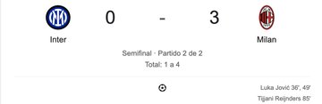 O MILAN DESTRÓI A INTER E ESTÁ NA FINAL DA COPPA ITÁLIA!

3-0 FORA O BAILE!