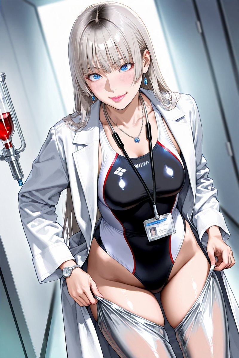 tanicoILLUsub's tweet photo. #AIart #AIイラスト #生成AI (予約/Scheduled)
●ドクターコート競泳水着
●Doctorcoat Competition Swimsuit
こんばんは / Good evening～ https://t.co/UMRTDBPVCd