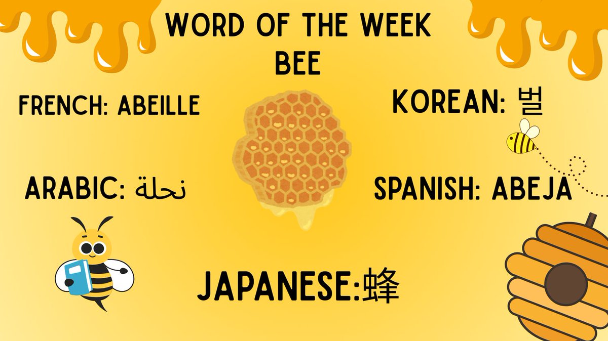 The word of the week is "Bee"! Have a great day 'Yoties!