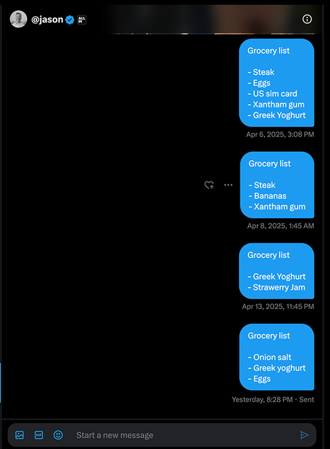 michaelbeer01's tweet photo. One day im gonna meet Jason Calacanis irl

And he's going to search me up

And realise I use his DMs as a grocery list 😂😂 https://t.co/WtpuZOeyIO