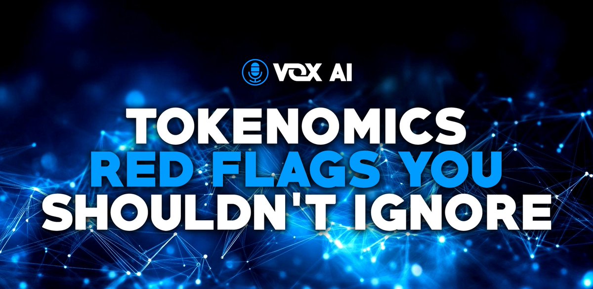 tradewithvox's tweet photo. $VOXAI #smarter trading tips:
Tokenomics Red Flags
Not all tokens are built to survive.
Here are a few red flags to watch for:
• Massive team allocations
• Unlocked supply
• No revenue model
• Dev wallets dumping
Zoom out before you ape in.
#VOXAlpha | #Tokenomics