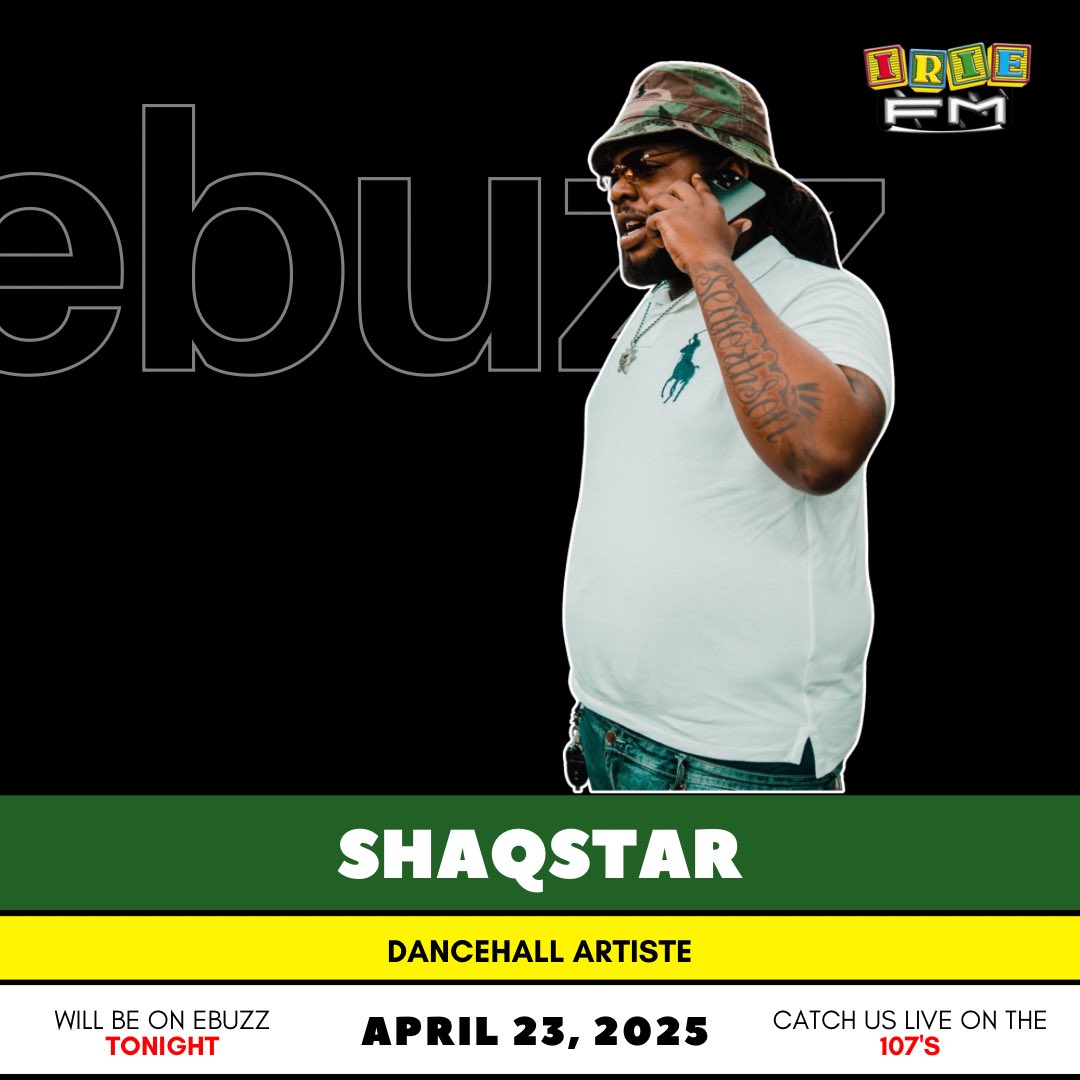IG: iriefmofficial (@irie_fm) on Twitter photo Catch @shaqstarrr Live on the #EntertainmentBuzz #EBuzz tonight at 8:30PM! Tune in to catch what’s buzzing!
Join us for an exhilarating program hosted by <a href="/KshemaF/">Kshema Francis-Pitt</a> & @DJBonesJa! Get ready for all the excitement on #IRIEFM! Catch @shaqstarrr Live on the #EntertainmentBuzz #EBuzz tonight at 8:30PM! Tune in to catch what’s buzzing!
Join us for an exhilarating program hosted by <a href="/KshemaF/">Kshema Francis-Pitt</a> & @DJBonesJa! Get ready for all the excitement on #IRIEFM!