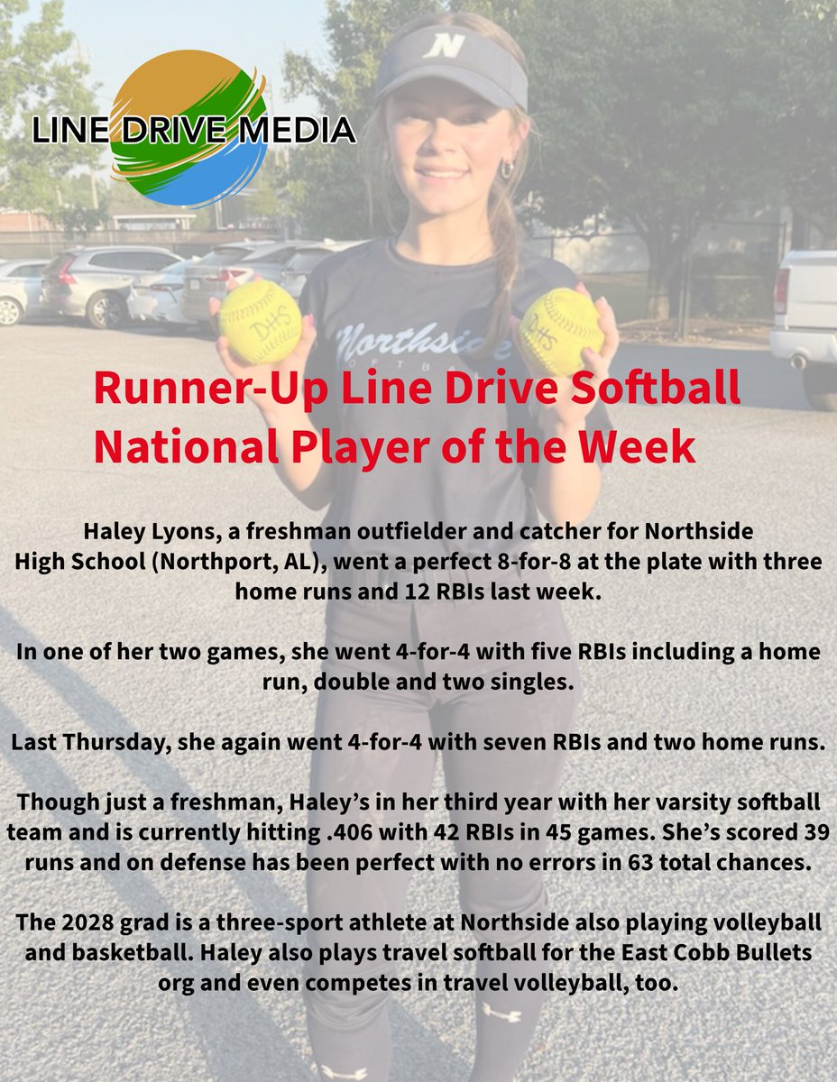 Haley Lyons (@haleylyons2028) on Twitter photo Thank you <a href="/LineDsoftball/">Line Drive Media</a> and <a href="/BrenttEads/">Brentt Eads</a> 🙌🏻 I’m honored to be recognized with so many outstanding athletes! linedrivemedia.com/news/line-driv… <a href="/EastCobbBullets/">EC Bullets Fastpitch</a> <a href="/EC_BulletsLyons/">EC Bullets 09 - Lyons</a> <a href="/SoftballDown/">Down South Softball</a> <a href="/SBRRetweets/">Softball Recruiting Reposts</a> <a href="/Clyons37/">Charlie Lyons</a> <a href="/SoftbalAmerica/">Softball America</a> <a href="/PrepSoftball/">Prep Softball 🥎</a> <a href="/KyleParmley/">Kyle Parmley 🥎</a> Thank you <a href="/LineDsoftball/">Line Drive Media</a> and <a href="/BrenttEads/">Brentt Eads</a> 🙌🏻 I’m honored to be recognized with so many outstanding athletes! linedrivemedia.com/news/line-driv… <a href="/EastCobbBullets/">EC Bullets Fastpitch</a> <a href="/EC_BulletsLyons/">EC Bullets 09 - Lyons</a> <a href="/SoftballDown/">Down South Softball</a> <a href="/SBRRetweets/">Softball Recruiting Reposts</a> <a href="/Clyons37/">Charlie Lyons</a> <a href="/SoftbalAmerica/">Softball America</a> <a href="/PrepSoftball/">Prep Softball 🥎</a> <a href="/KyleParmley/">Kyle Parmley 🥎</a>
