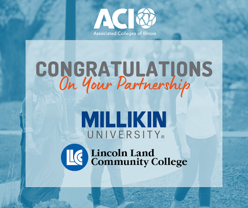 AssocCollegesIL's tweet photo. @MillikinU, an ACI member school, has partnered with @LincolnLand to simplify the transfer process for LLCC graduates! Learn more: https://t.co/e8P0lng50l

#CatalystForChange #MillikinUniversity #ACI #TransferStudents #HigherEd https://t.co/u0gEZttEeh