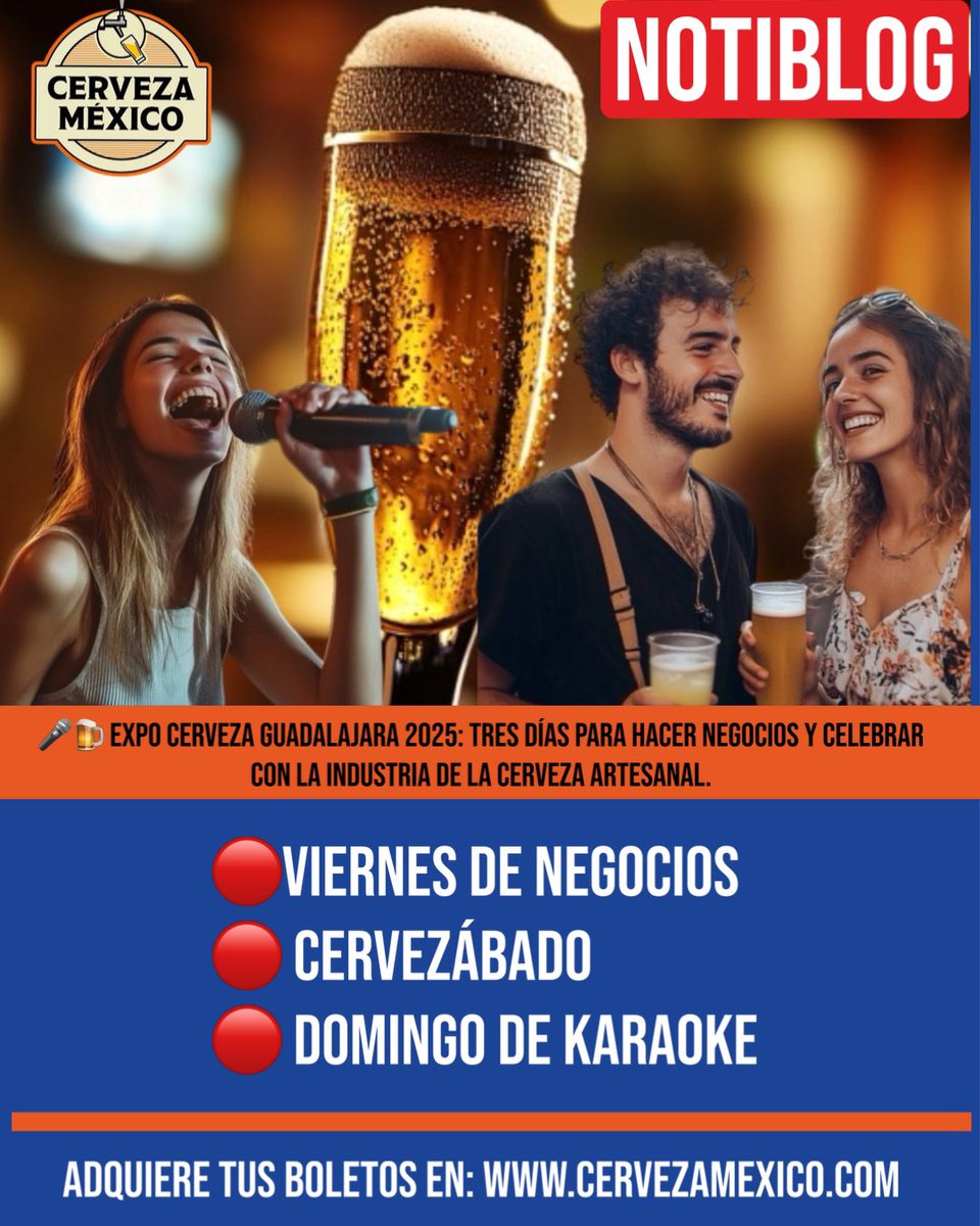 Expo Cerveza Guadalajara te trae lo mejor de la cerveza artesanal y de especialidad rodeada de un gran ambiente para negocios y para disfrutar y promover la cultura de consumo.

En este artículo de nuestro blog conoce todo lo que estamos preparando.  

cervezamexico.com/guadalajara/ex…