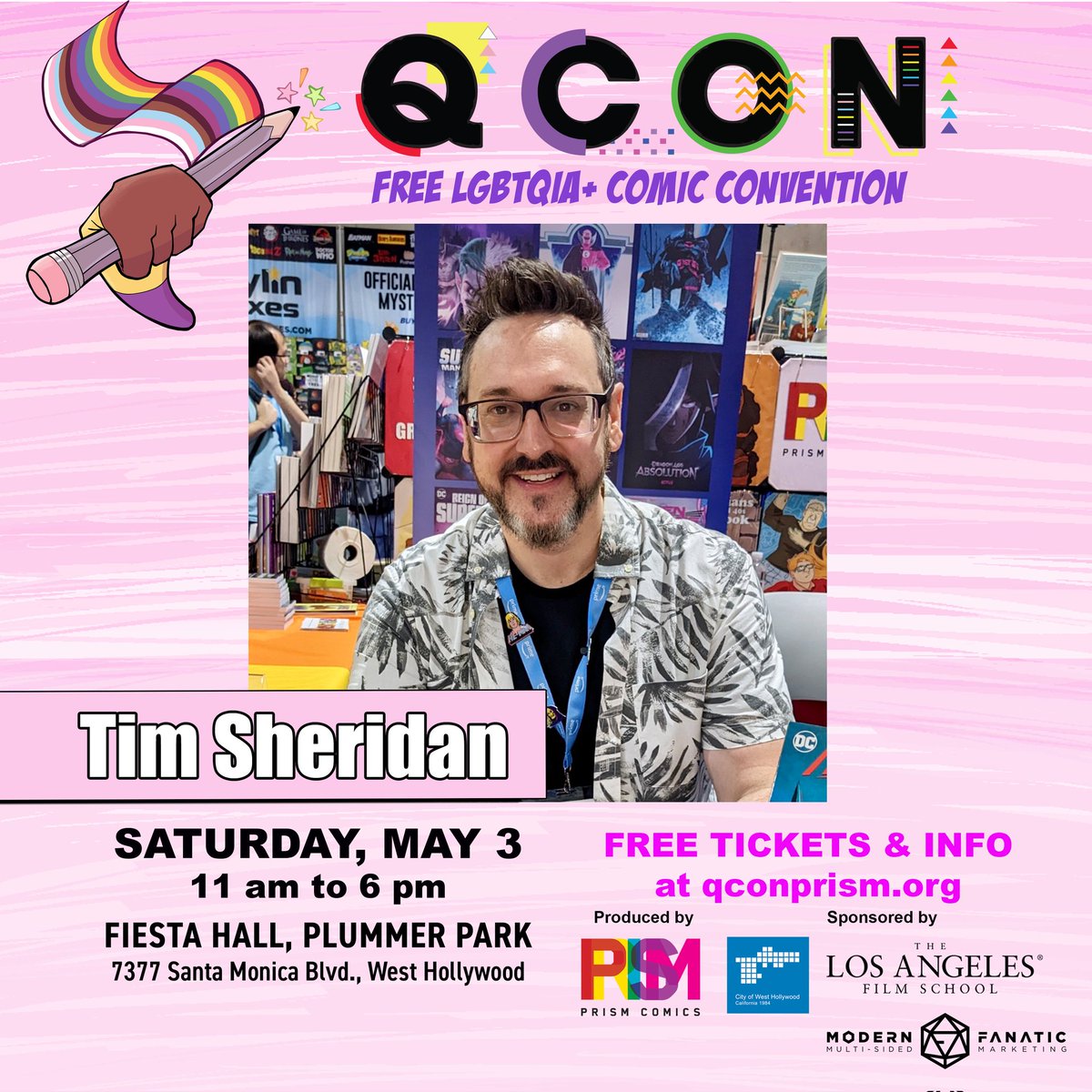 Q CON 2025 is pumped to have accomplished writer of screen and comics, Tim Sheridan as a guest!
He's worked on the GLAAD-Award-nominated comic, ALAN SCOTT: THE GREEN LANTERN, and on film and TV, MASTERS OF THE UNIVERSE: REVOLUTION!
FREE TICKETS: qconprism.org
#comics