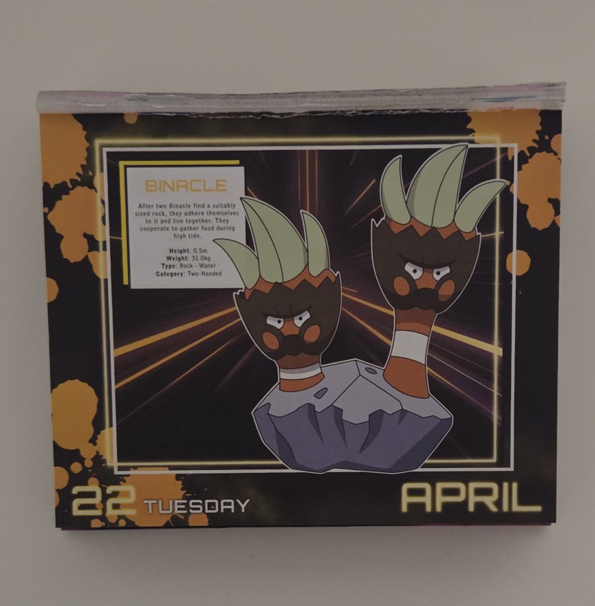 CraigTCFC3's tweet image. Binacle The Rock And Water Type Was Tuesday 22nd April 2025 Pokemon🔴⚪️⚫️ #Binacle #Rock #Water #April #Calendar #Pokemon #GalaxyS25 #GottaCatchThemAll