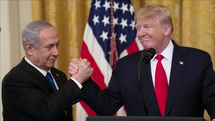 AFpost's tweet photo. Since taking office, President Trump has greenlit nearly $12 billion in military aid to Israel, dismantling prior constraints and expediting arms transfers.

Follow: @AFpost https://t.co/1kXoGhjUYX