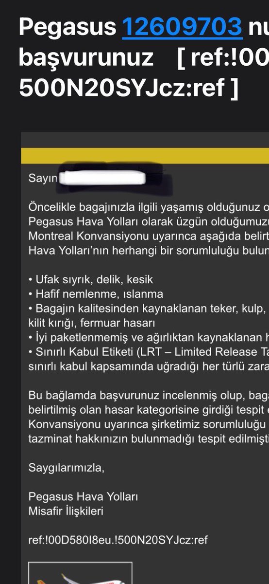 <a href="/SabihaGokcen/">Sabiha Gökçen Airport</a> <a href="/pegasusdestek/">PegasusDestek</a> <a href="/ucurbenipegasus/">Pegasus Hava Yolları</a> valizimi kullanılmaz hale getirip üzgünüz mesajınız anlaşılır gibi değil valiz artık kullanılır durumda değil kim ödeyecek kaybı mı?
