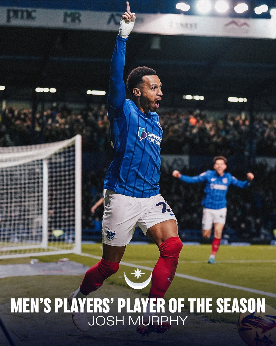Pompey's tweet photo. 😅 Another one for @joshmurphy65!

🔥 The winner of #Pompey's Men's Players' Player of the Season! https://t.co/D72YSL5nEJ