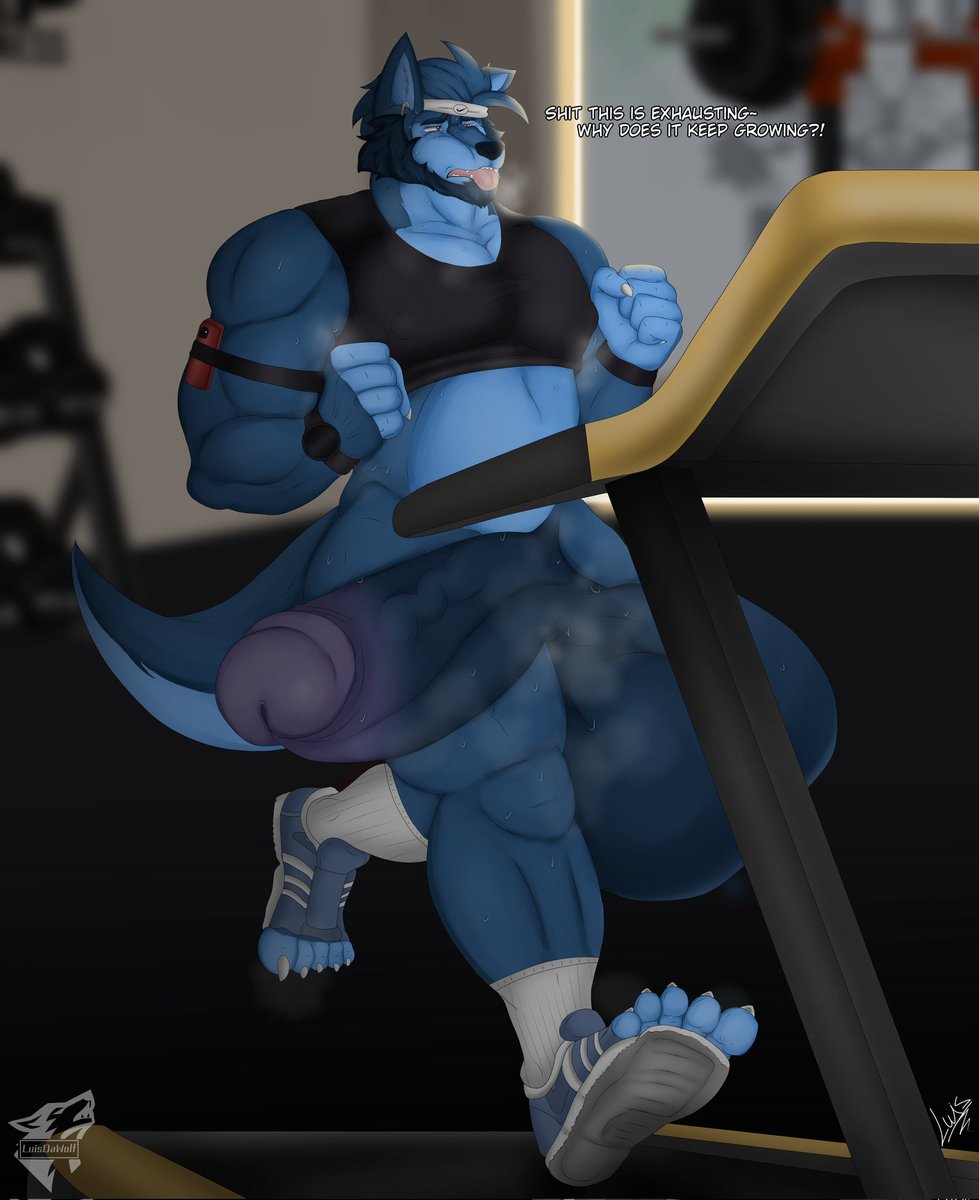 CW: Hypercontent
 After a long gym routine, Luis decided it was a good idea to finish his routine with a little cardio, but it seems the contents of his water bottle weren't just pre-workout and someone put something else in there