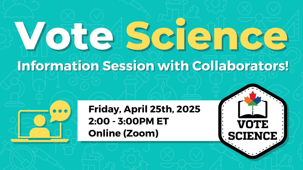 E4Dca's tweet image. Join us on April 25 at 2pm ET for a Vote Science 2025 Info Session to learn how you can take action this federal election. We’ll walk through campaign tools and resources, and hear from collaborators across Canada on why they’re taking action.
Register: evidencefordemocracy.ca/vote-science-2…