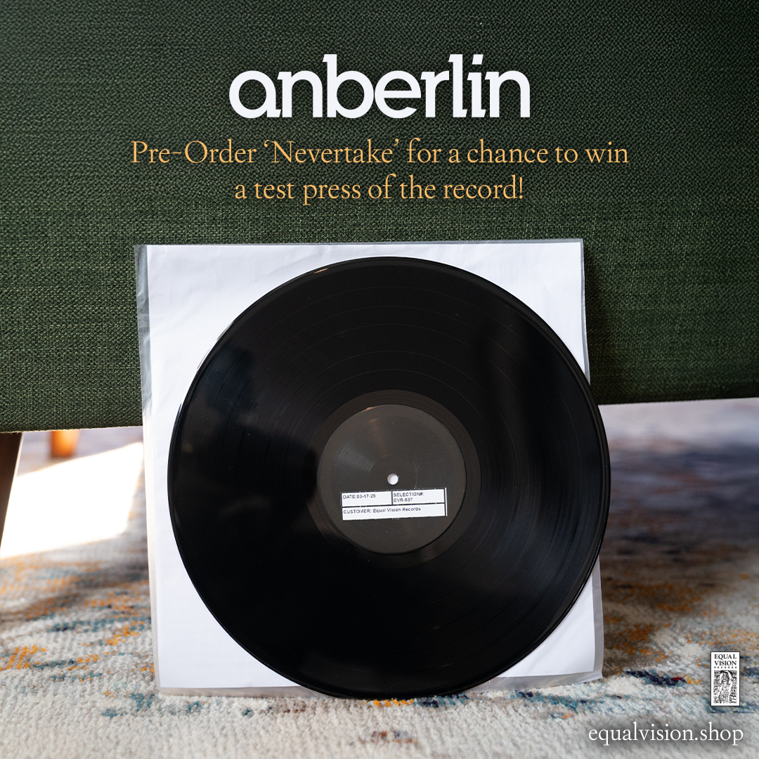 Preorder Nevertake for a chance to win a test press! One winner will be chosen on May 30th (previous preorders are included) anberlin.lnk.to/nevertake