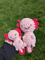 CraftyCorner23's tweet photo. My cute Axolotls are now available in my Etsy Shop.

#trending #fyp #foryoupage #AXELOTS #crochet #handmade #etsyshop https://t.co/r3BmJ1M6RZ