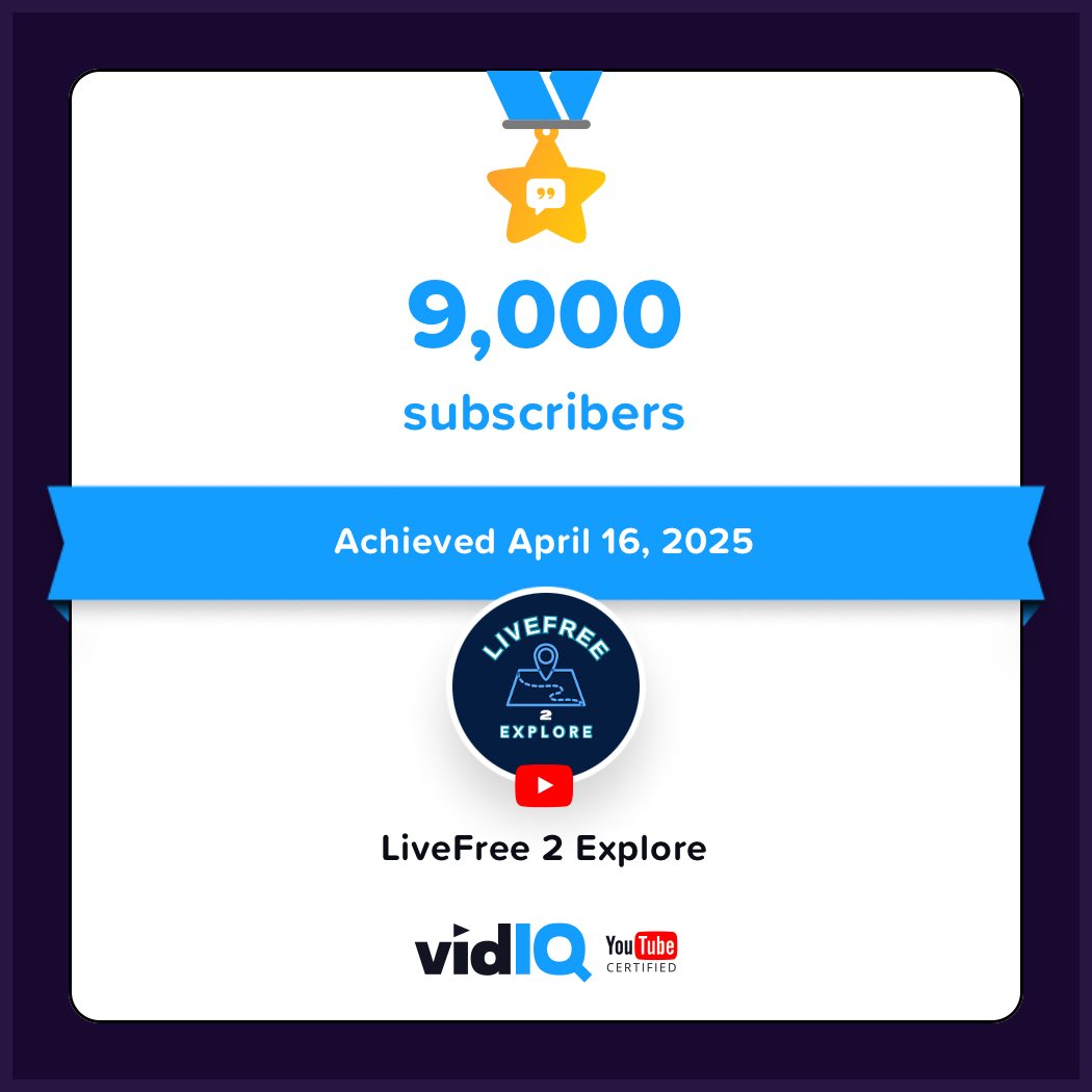 ItIs_Rammy's tweet photo. 🏆 My YouTube channel achieved 9,000 subscribers on 16th April 2025! Track and celebrate your own success today for free with @vidIQ https://t.co/IZgBfFVrHp https://t.co/SREYCS98CA