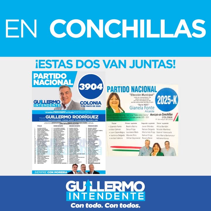 Estas son las mejores opciones para el 11 de mayo, cada localidad con su impronta y un Departamento con la #lista3904 de #GuillermoIntendente.