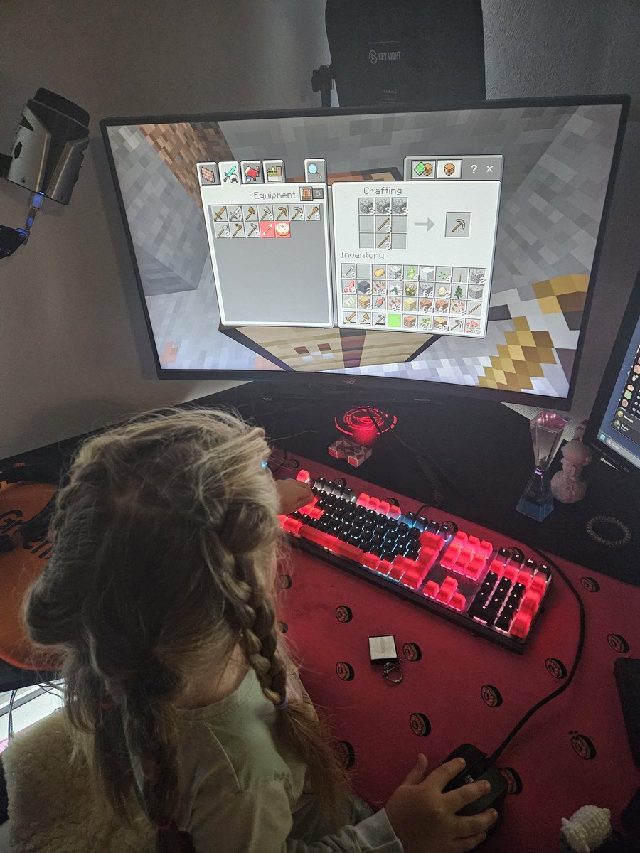 We're home, and she's playing some more before bedtime :)