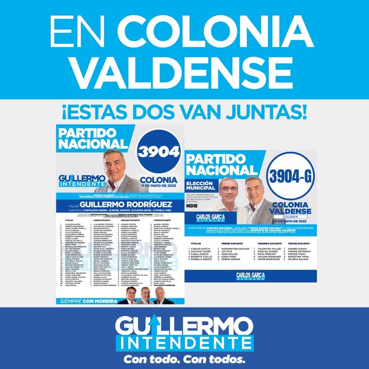 Estas son las mejores opciones para el 11 de mayo, cada localidad con su impronta y un Departamento con la #lista3904 de #GuillermoIntendente.