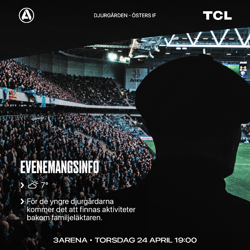 DIF_Fotboll's tweet photo. 🗞️ Ny hemmamatch väntar redan på torsdag när Djurgården jagar viktiga poäng mot gästande Öster på 3Arena