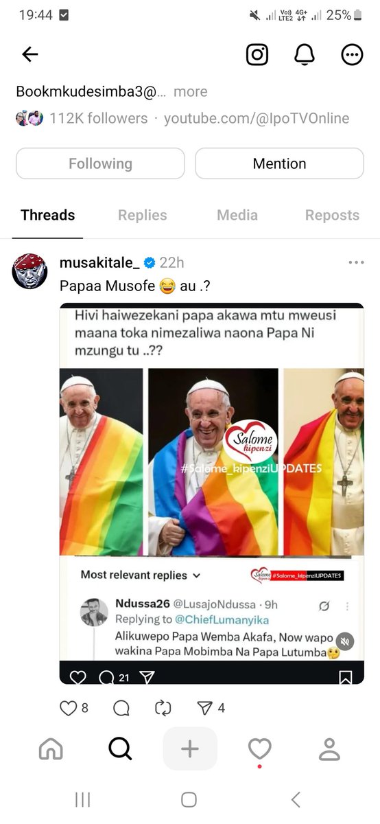 DavyNguma's tweet photo. Serekali kemeeni mambo kama haya . Tunaweza kuingia kwenye mpasuko hata machafuko kwa ajili ya mpuuzi mmoja. Mimi ni mkatoliki na hili limenikasirisha sana . @jokateM @ayubu_madenge @SuluhuSamia @WizaraSanaa @maendeleoyajami @PolisiTanzania @CloudsMediaLive @MariaSTsehai RT https://t.co/jRayFzTfR2