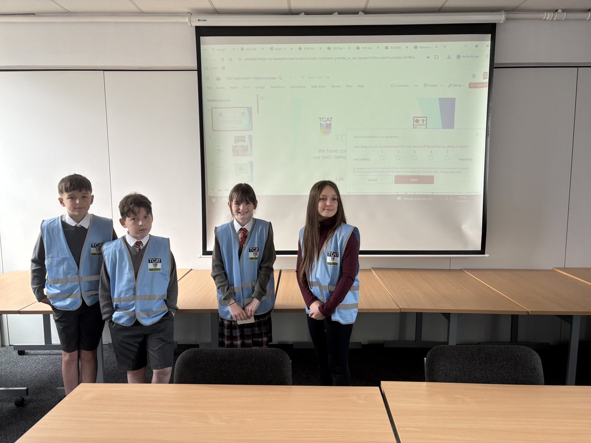GtSankeyPrimary's tweet photo. Today our TCAT Parliament members did GSP proud by going to Priestley College and presenting the work they have completed for their wellbeing badge as part of the Diana Award. 
They displayed such confidence and passion when speaking to their audience. @DianaAward @TCATchallenge https://t.co/6LMwGKlue6