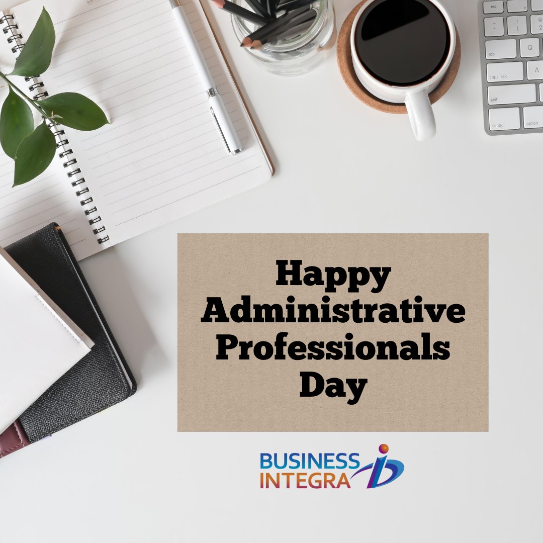 BusinessIntegr4's tweet image. Happy Administrative Professionals Day ! 
🌟 To our amazing assistants, coordinators, office managers, and receptionists—your hard work keeps us running smoothly. We appreciate you! 💼👏
#appreciation #AdminProfessionals #WorkCulture