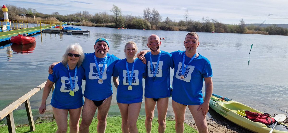 BlytheHouseHosp's tweet image. A massive thank you to the Reservoir Dogs for raising an amazing £2,523 for Blythe House by braving the #PolarBearChallenge! 🧊🐾❄️ From Nov to March, this fearless team took on the wild task of swimming 3,000m in cold water every month – now that’s what we call dedication!