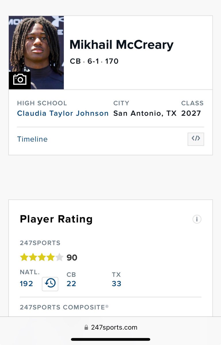 #AGTG Blessed to be ranked a 4 ⭐️ by <a href="/247recruiting/">247Sports Recruiting</a> <a href="/247Sports/">247Sports</a> 
<a href="/TomLoy247/">Tom Loy</a> <a href="/BrandonHuffman/">Brandon Huffman</a> <a href="/MikeRoach247/">Mike Roach</a> <a href="/GregBiggins/">Greg Biggins</a> <a href="/JScruggs247/">Jordan Scruggs</a> <a href="/Andrew_Ivins/">Andrew Ivins</a> <a href="/CKennedy247/">Collin Kennedy</a> <a href="/GrayGrundhoefer/">Grayson Grundhoefer</a> <a href="/jackson_dip/">Jackson DiPasquale</a> <a href="/CTJFootball/">Johnson Football</a> <a href="/CoachTPMiller/">Coach Miller</a> <a href="/FlightSkillz/">Coach Flight</a> <a href="/BamPerformance/">Bam Performance</a> <a href="/jacorynichols/">Jacory 1Way</a> <a href="/_tmill38/">Terik Ⓜ️iller</a>