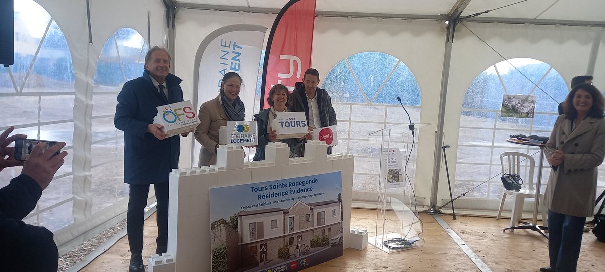 Président de l'Office foncier solidaire du grand Ouest 3 régions , 15 départements) j'ai lancé l'opération "Évidence" avec Cathy Savourey, adjointe à l'urbanisme de Tours. 15 logements  en bail réel et solidaire vont être acquis par de jeunes ménages à 65% du prix marché.