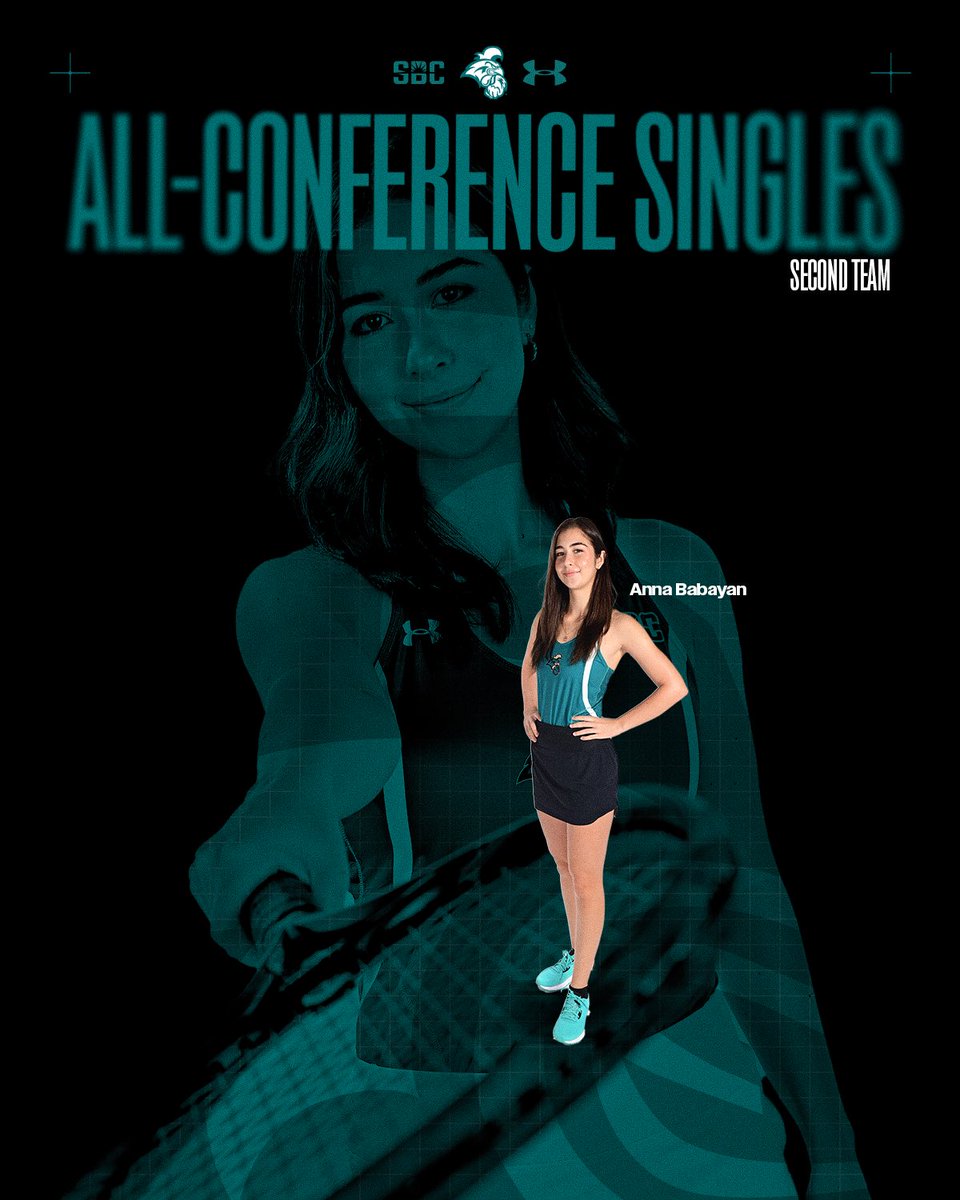 Congrats Anna Babayan on being named to the All-Conference singles second team 👏🏼

#ChantsUp | #TealNation