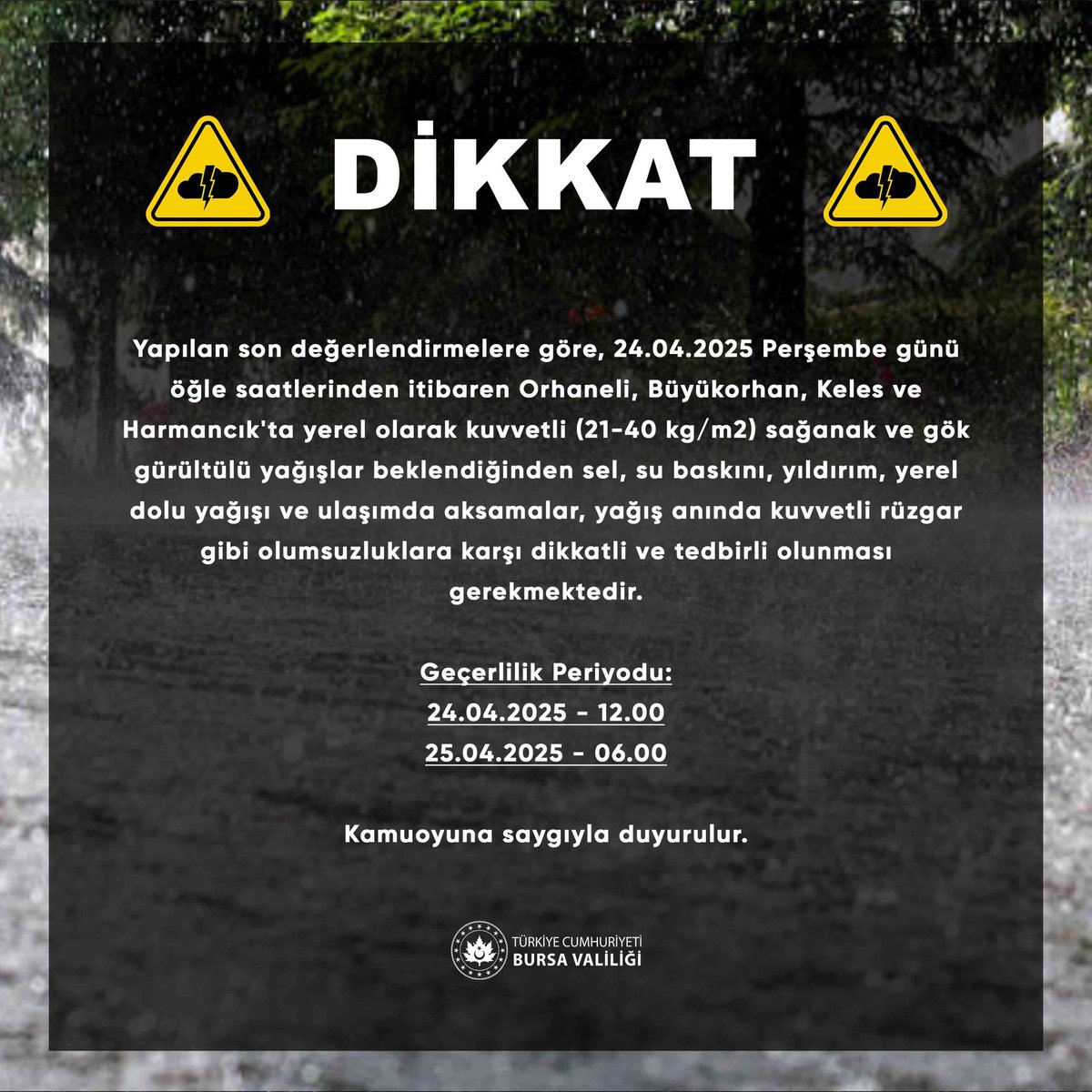 T.C. Bursa Valiliği tweet media
